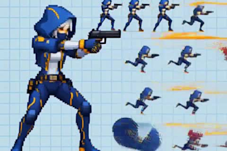 pixel art animation 2d pixel art character animation sprite sheet pixel art