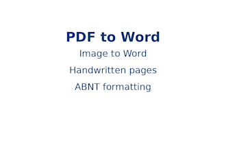 data entry, copy typing and PDF to word conversion