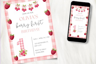 design a custom aesthetic birthday invitation
