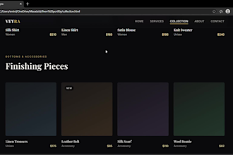 design a modern luxury fashion or boutique website