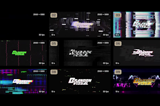 create glitch dj logo visuals for live shows