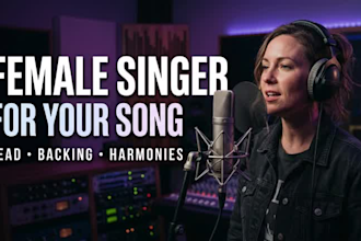 record professional female vocals lead vocals and harmonies for your song