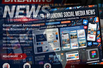 design professional restaurant social media posts and banners