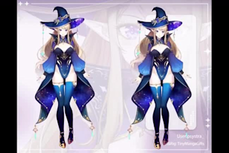 design and rig your 2d or 3d vtuber and vroid model for streaming, vtube studio