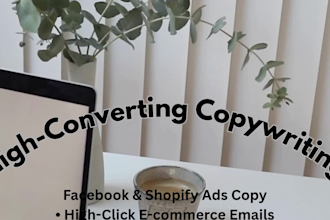 write high converting facebook ad copy for ecom and tech