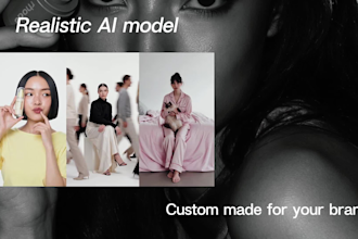 create ai product photography with realistic model  images