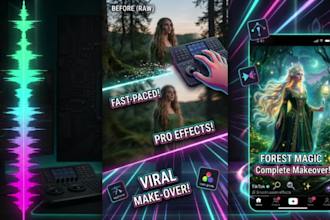 edit viral tiktok reels and you tube shorts with captions effects music