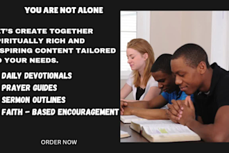 write powerful devotional, prayer or spiritual content