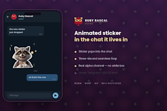 animate your mascot or logo into telegram and whatsapp stickers