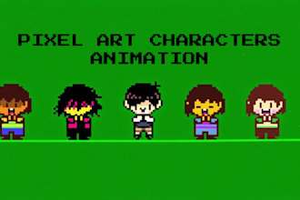 design pixel art characters and game sprite pixel animation for your indie game