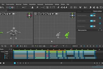 make 3d animation using cascadeur, blender
