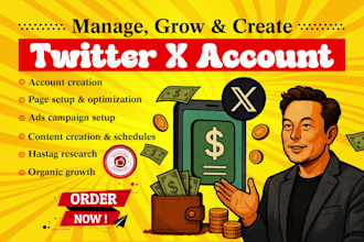 create twitter x marketing account