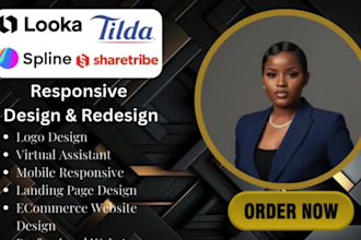 setup looka website tilda sharetribe spline vendasta