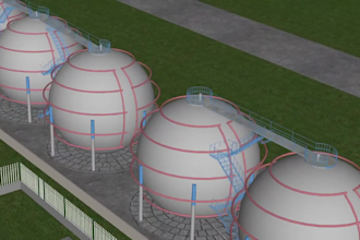 create 3d oil and gas chemical plant 3d modelling animation and visualization