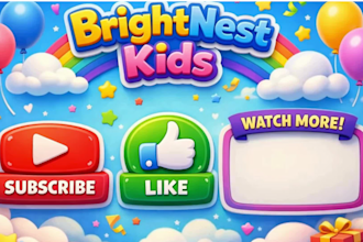 create youtube kids intro video and outro video for kids channel