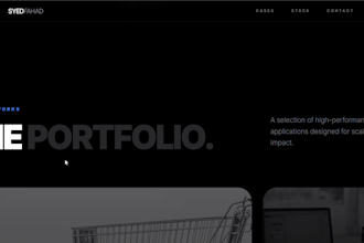 develop a modern portfolio website using react and next