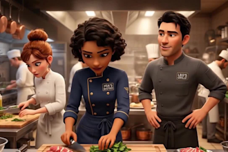 create 3d pixar style animation disney style