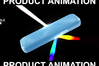 create a 3d tech product video that showcases your product features