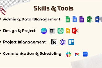 be your dedicated virtual assistant for administrative work and web research
