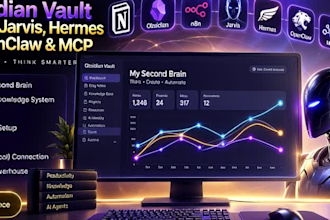 setup obsidian vault memory second brain n8n jarvis ai openclaw hermes ai agent
