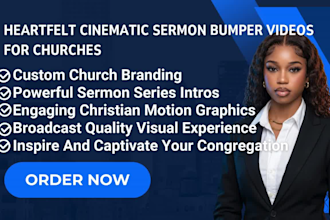 create cinematic church sermon bumper intro video and  sermon series opener