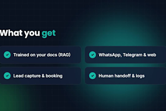 build a custom ai chatbot for whatsapp, telegram, website or grok bot