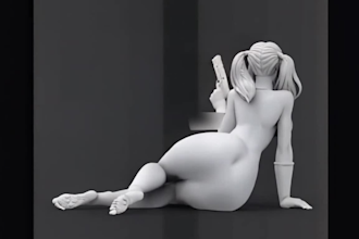sculpt 3d nsfw character model erotic anime figure vrc avatar furry stl printing