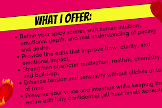 be your expert spicy romance scenes editor