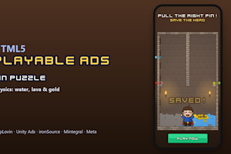 create HTML5 playable ads for applovin, unity ads and mintegral