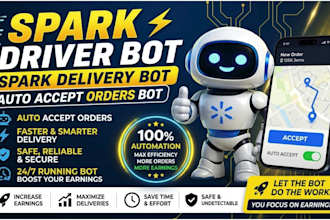 setup spark driver bot, spark delivery bot auto accept orders bot, spark