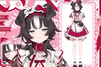 design live2d vtuber model pngtuber chibi oc live2d vtuber rigging for streaming