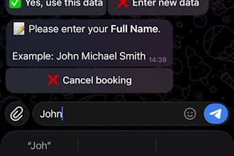 build an ai telegram bot for automatic client booking