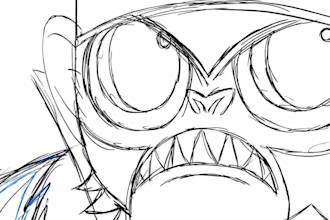 make 2d frame by frame handdrawn animation traditional 2d line art pencil sketch