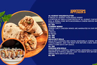design engaging food and restaurant motion graphics videos