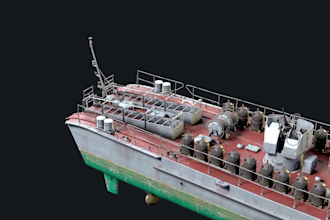 create detailed 3d ship bolt yacht cargo and marine model for your project