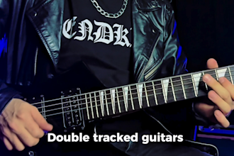 record heavy metal guitar riffs and solos