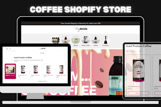 build a shopify coffee store, coffee website, coffee store, coffee dropshipping
