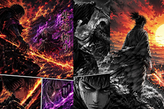 draw custom manga scenes and original characters