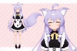 create and rig a professional live2d vtuber model in anime style