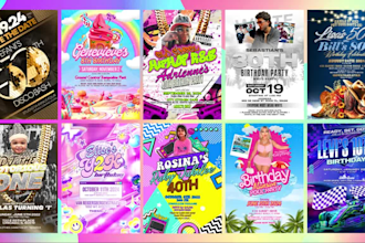 design invitation card for your birthday, wedding, etc