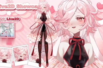 draw and rig 2d vtuber model live2d vtuber anime vtuber rigging