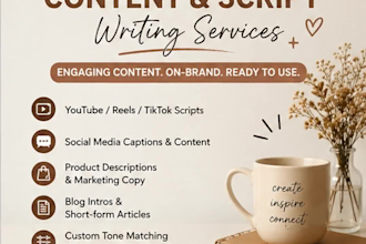 write ai powered scripts, content and copywriting for you
