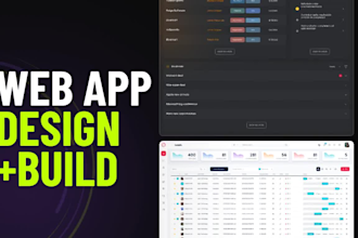design and build a saas dashboard and web app
