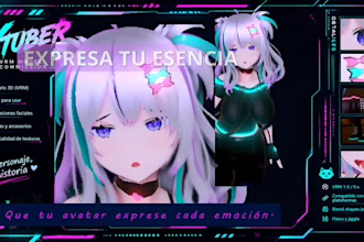 create a 3d vtuber model and avatar ready for streaming