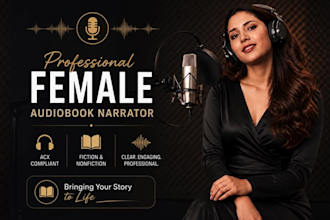 be female audiobook narrator, acx audible fiction nonfiction audiobook narration