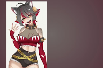 do furry vtuber model, 3d vrchat avatar, anime vrchat avatar, nsfw vtuber model