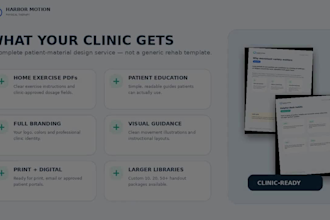 design branded physical therapy patient education handouts