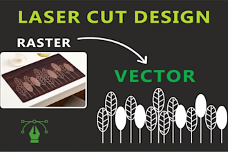 create 2d vector designs for laser cut, cnc router and embossing