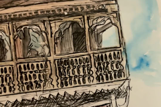 draw detailed architectural, heritage and urban sketches