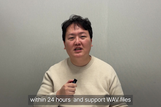 record a korean male voice over with fast 24h delivery